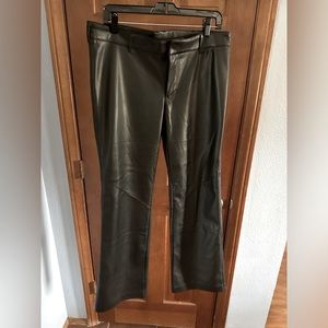 Free People- Black Faux Leather Pants size 8
